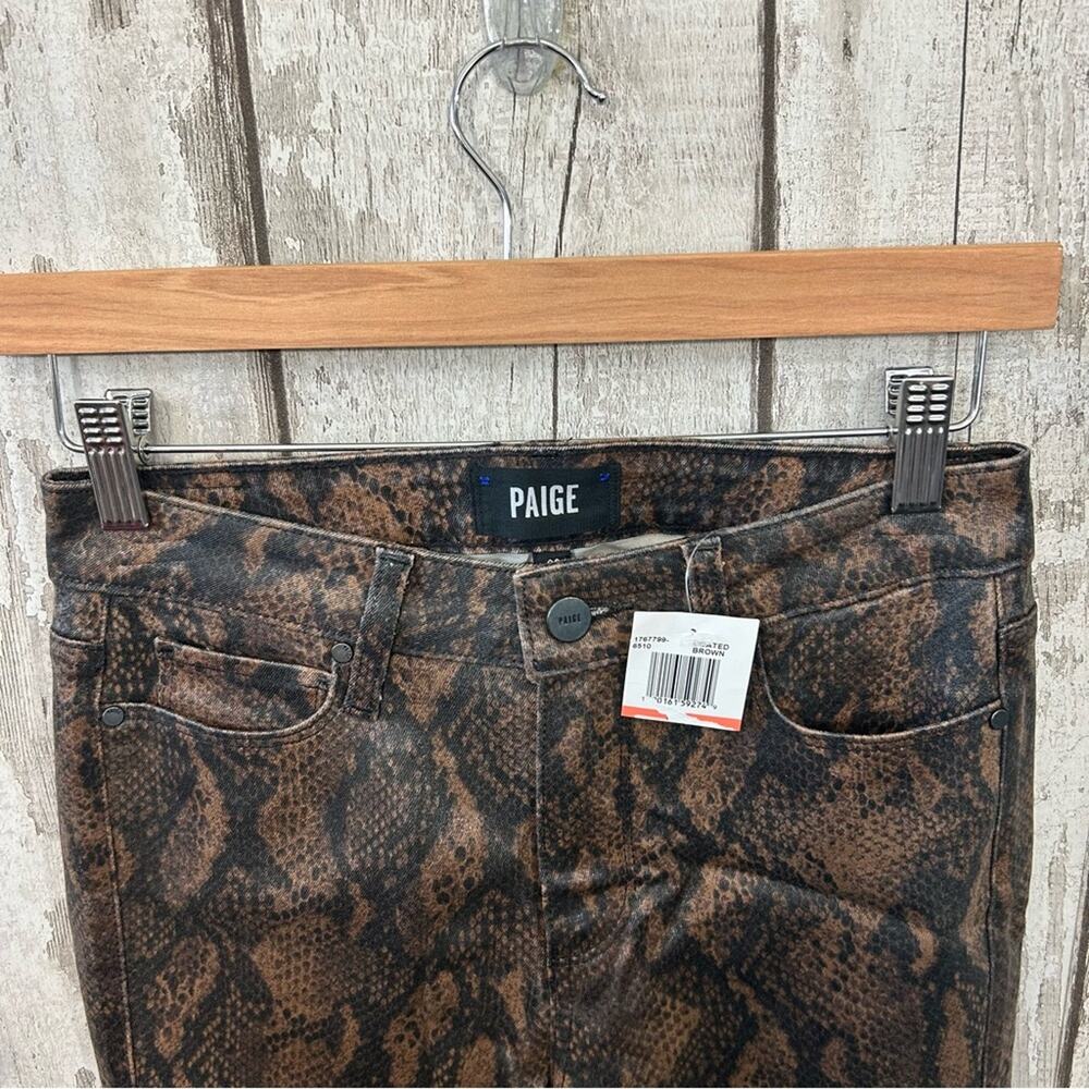 Paige - NWT Hoxton Snakeskin Skinny Jeans - Picture 3 of 8
